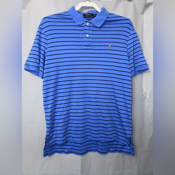 Polo Ralph Lauren Pima Soft Touch Polo Shirt Men’s Size M Striped Pony - Picture 1 of 8
